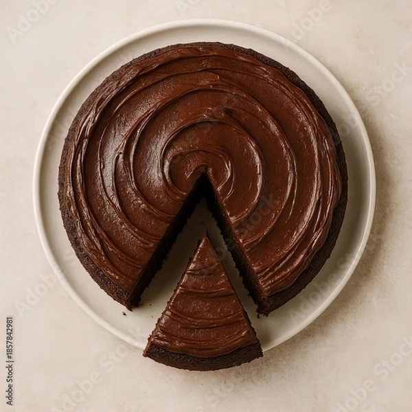 Fototapeta a cake on a plate