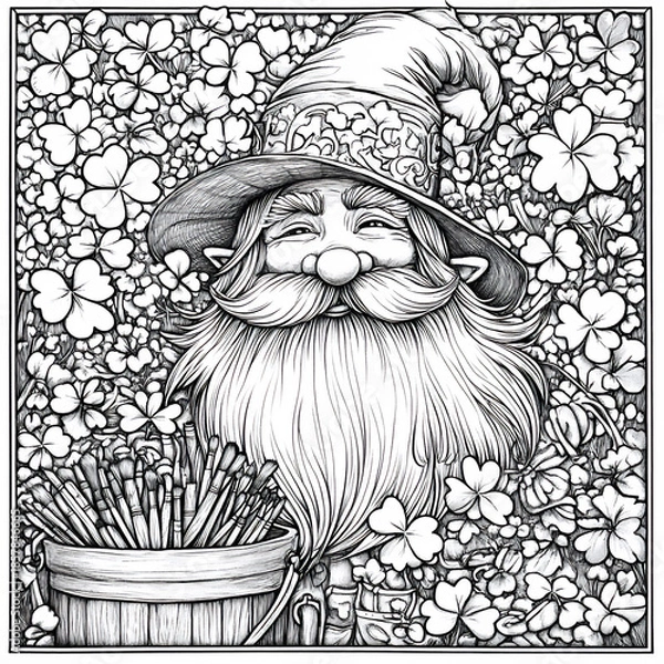 Obraz leprechaun drawing st patrick's day