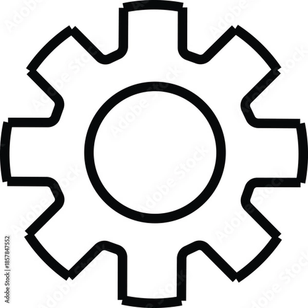 Obraz gear icon on white