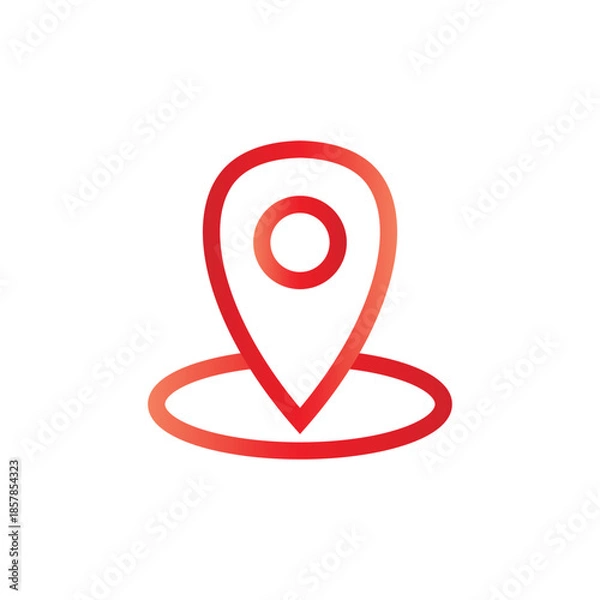 Obraz map pointer with icon