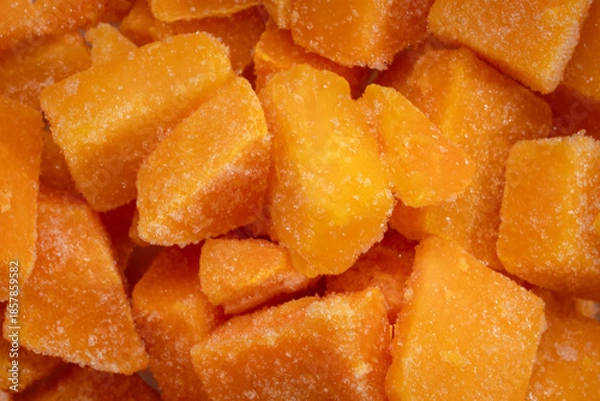 Obraz frozen butternut squash - closeup background and texture