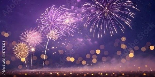 Obraz fireworks over the sea