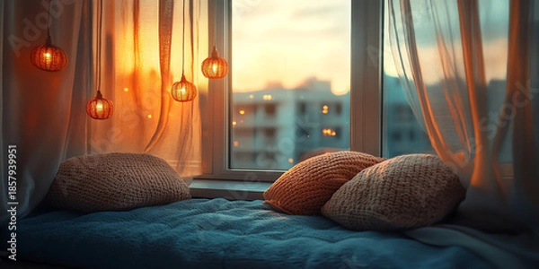 Fototapeta Window View Cozy Nook