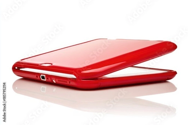 Obraz Red tablet case, open, glossy finish