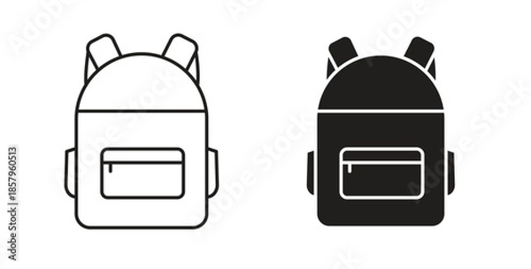 Obraz Backpack icons. EPS 10. Graphic icon vector designs