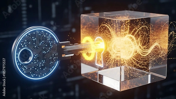 Obraz Digital Key Unlocks Access