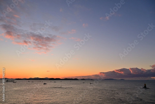 Obraz 羽豆岬から見る日の出の風景