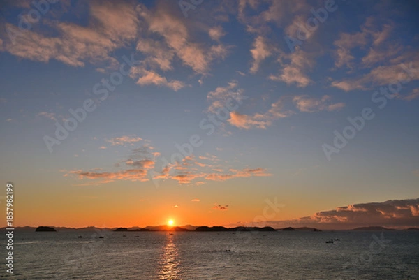 Obraz 羽豆岬から見る日の出の風景