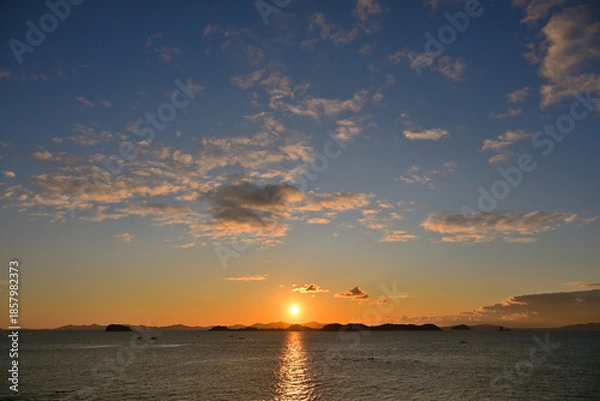 Obraz 羽豆岬から見る日の出の風景