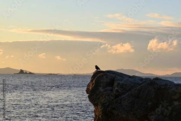 Obraz 羽豆岬から見る日の出の風景