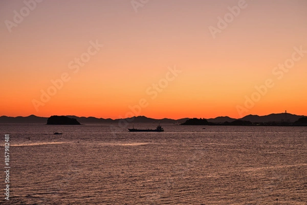 Obraz 羽豆岬から見る日の出の風景