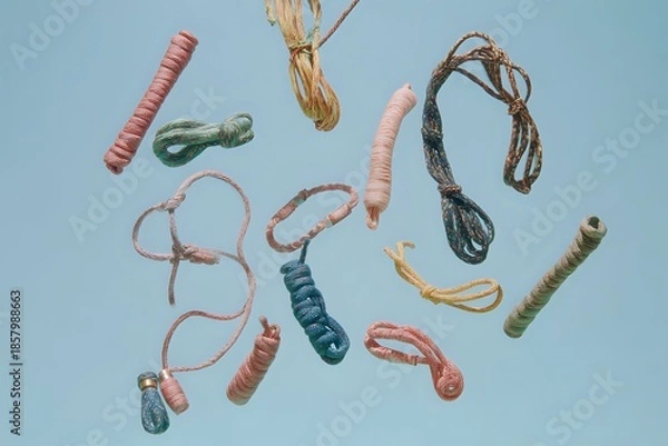 Obraz Jump Rope Assortment: Dynamic Scatter, Pastel Backdrop