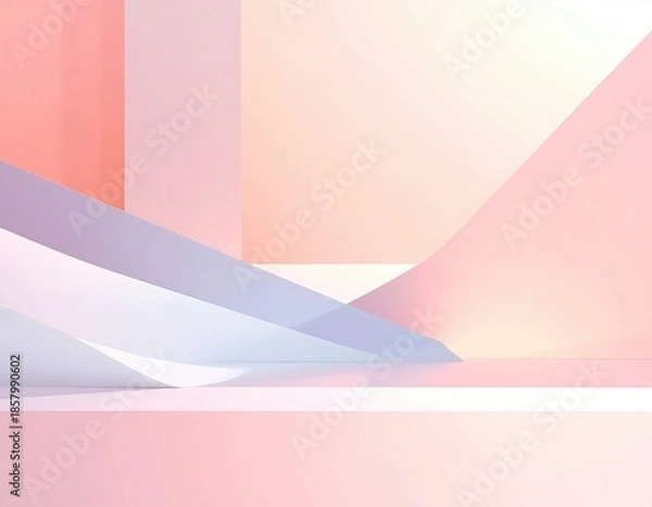 Obraz Soft Gradient Geometric Abstract Background Elegant Pastel Colors Studio Display