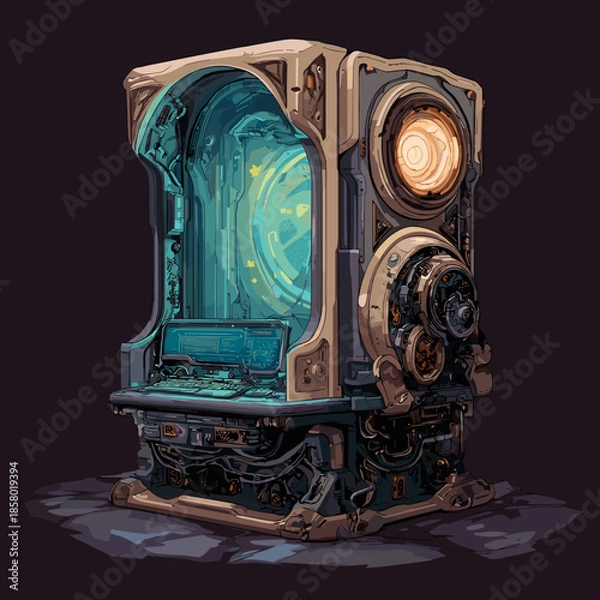 Fototapeta Sci-Fi PC, Vector Illustration, Clipart