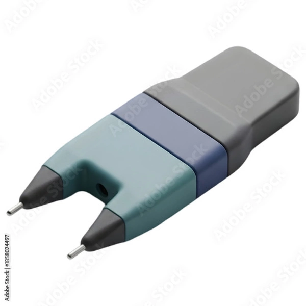 Fototapeta Modern Component Testing Tweezers Probe Tool Against Black Background