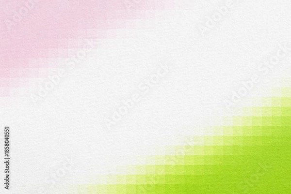 Obraz 白い紙とピンクと緑のモザイク