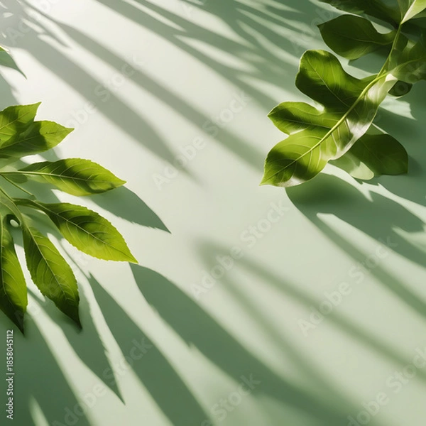 Fototapeta green leaves background