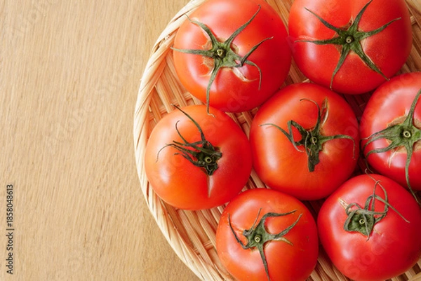 Obraz ザルに盛ったトマト
