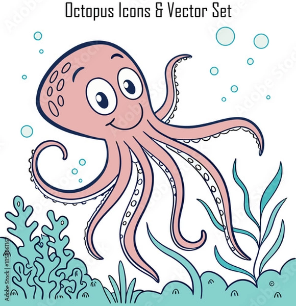 Fototapeta Octopus Vector Illustration