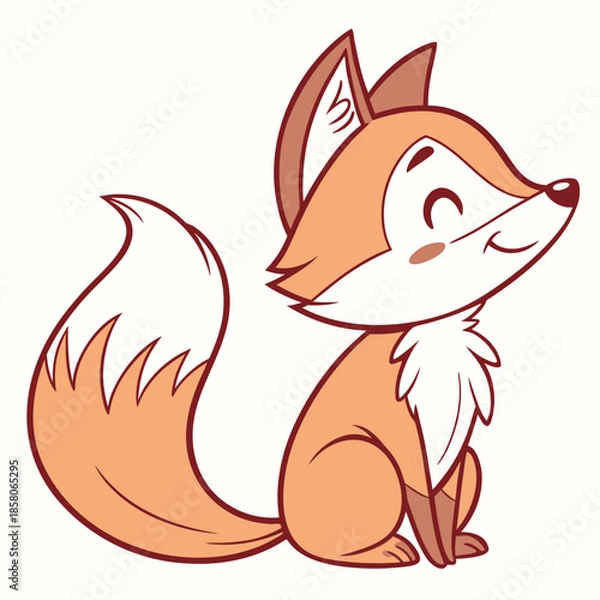 Obraz fox cartoon character