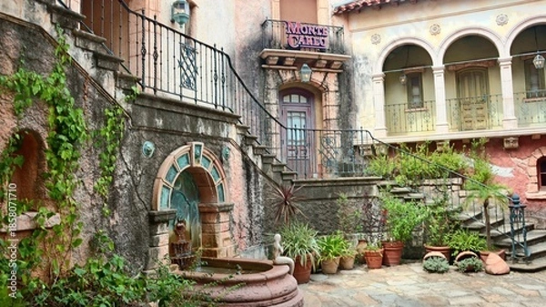 Obraz 和歌山マリーナシティの南欧風噴水広場