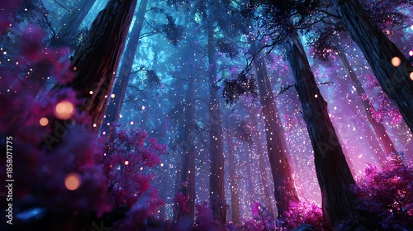 Fototapeta 幻想的な森