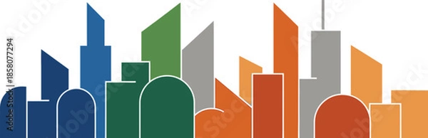 Obraz Modern cityscape illustration