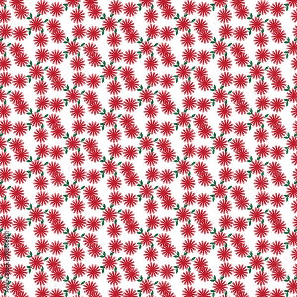 Fototapeta Red Flower Design Background 