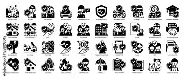 Obraz Insurance Solid Icon Pack