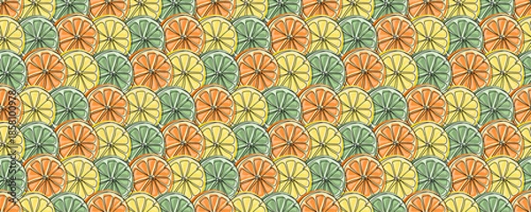 Obraz Fresh Lemon seamless Pattern 006 - 1