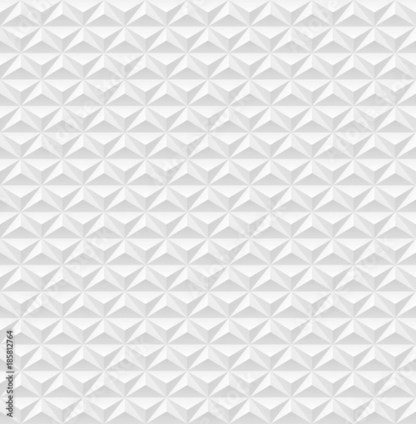 Fototapeta Vector white background. Seamless volumetric geometric pattern. Modern seamless pattern.