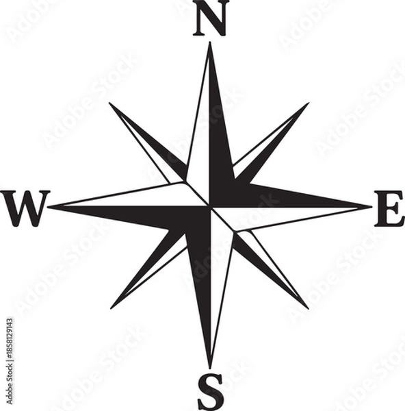 Fototapeta compass rose icon