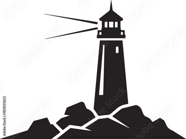 Fototapeta lighthouse on a white background
