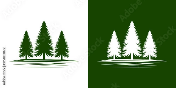 Obraz Pine Tree Lakeview Logo.eps