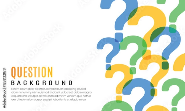 Obraz Vector Question Marks Design Background