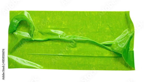 Obraz Green tape, crumpled texture, shiny surface