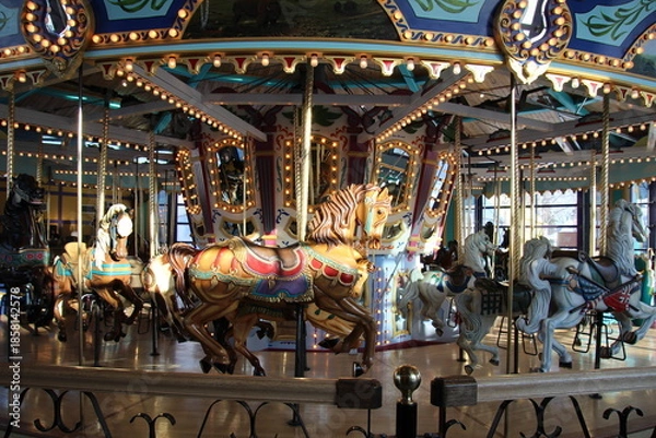 Obraz carousel in the park