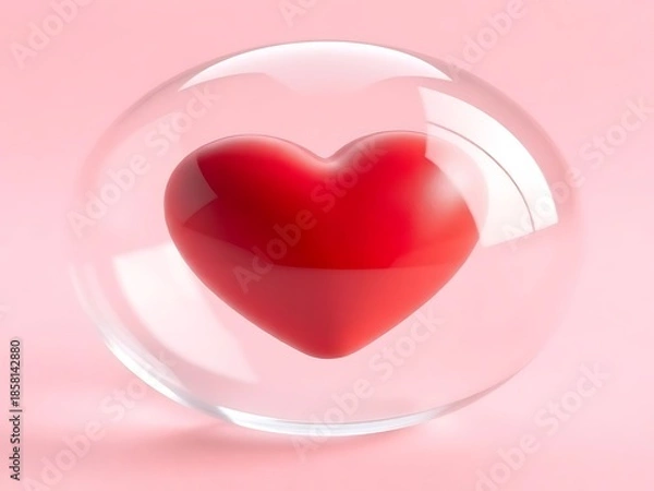 Obraz glass heart vector illustration