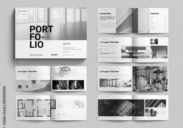 Obraz Architecture Portfolio Template Landscape