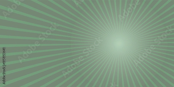 Fototapeta green background sun ray comic vector design template