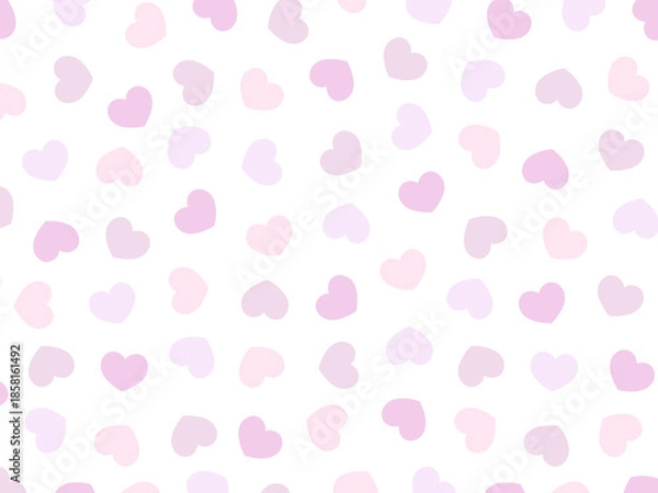 Obraz シンプルなハートの手描き背景イラスト 紫