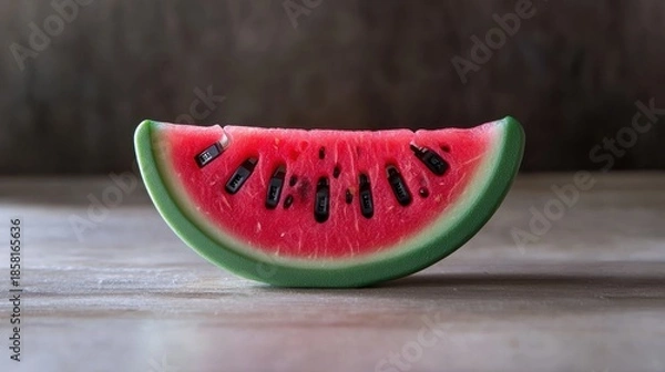 Obraz A small watermelon slice-shaped cable organizer