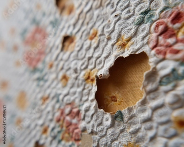 Obraz Watercolor Ethnic Geometric Pattern Background, Tribal Zigzag Seamless Textile Texture, Navy Blue Watercolor Diamond Ornament, Tribal, Ethnic,