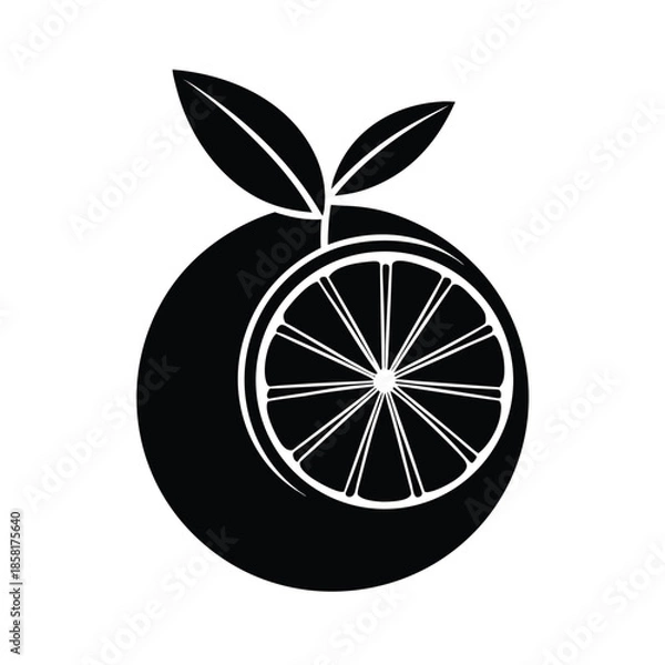 Obraz orange fruit icon
