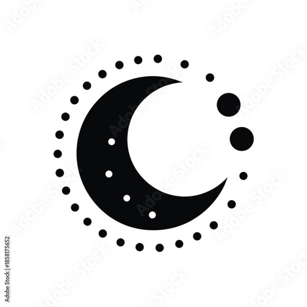 Obraz orbiting moon dots loading icon