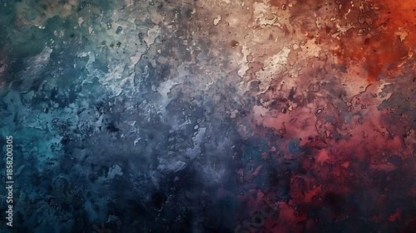 Fototapeta Textured Surface with Blue and Red Gradient