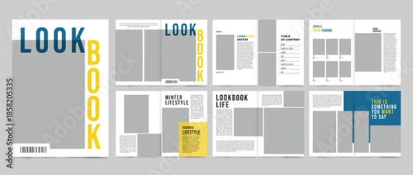 Obraz lookbook template, new style 
