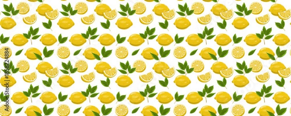 Obraz Fresh Lemon seamless Pattern 012 - 1