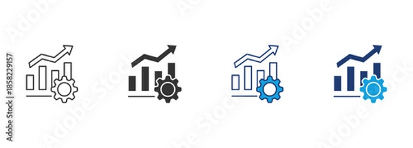 Obraz Productivity Icon Set Multiple Style Collection