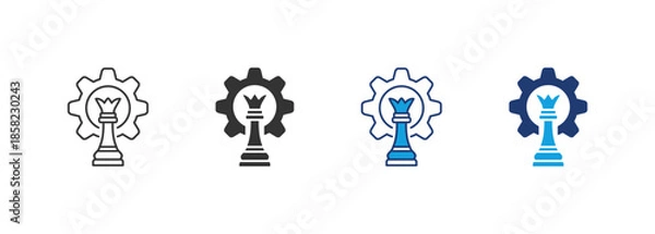 Obraz Strategic Icon Set Multiple Style Collection